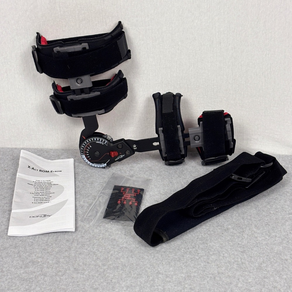 DonJoy X-Act ROM Elbow Brace Right Arm Post-Op Hinge 11-9121 Black